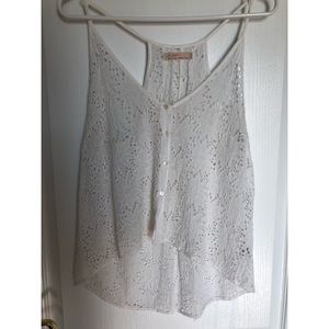 White lace FP tank top